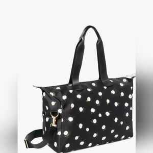 Alice + Olivia Black Tote with Floral Pattern